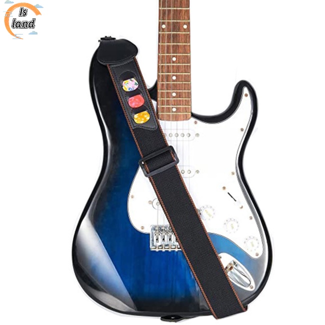 Set 7 Dây Đeo Đàn Ghi Ta Điện Bằng Cotton Tùy Chỉnh Kèm Miếng Đệm Gắn Băng Đô Tiện Dụng