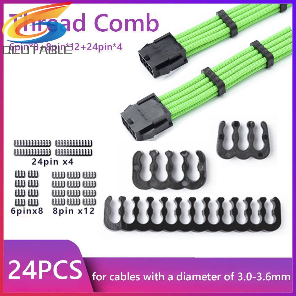 Set 24 Lược Chải Dây Cáp 6 / 8 / 24 Pin Cho Máy Tính 3.0-3.6mm