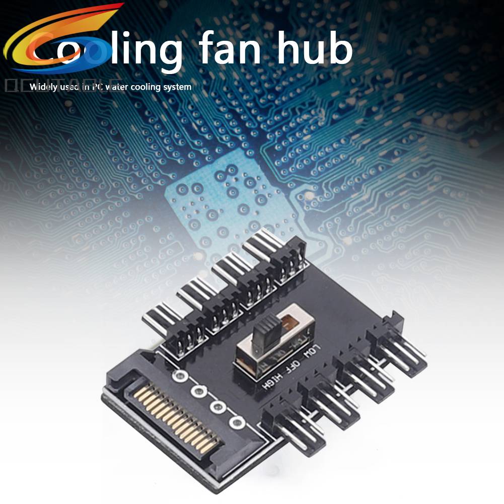 Bộ Chia Cổng Quạt Tản Nhiệt PC SATA 1 Sang 8 3Pin 12V 12V Chuyên Dụng