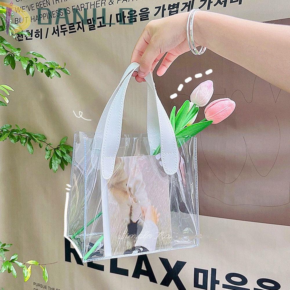 DANILO Túi Đựng Mỹ Phẩm / Son Môi Cỡ Lớn Màu Trong Suốt Đơn Giản Tiện Dụng Cho Nữ