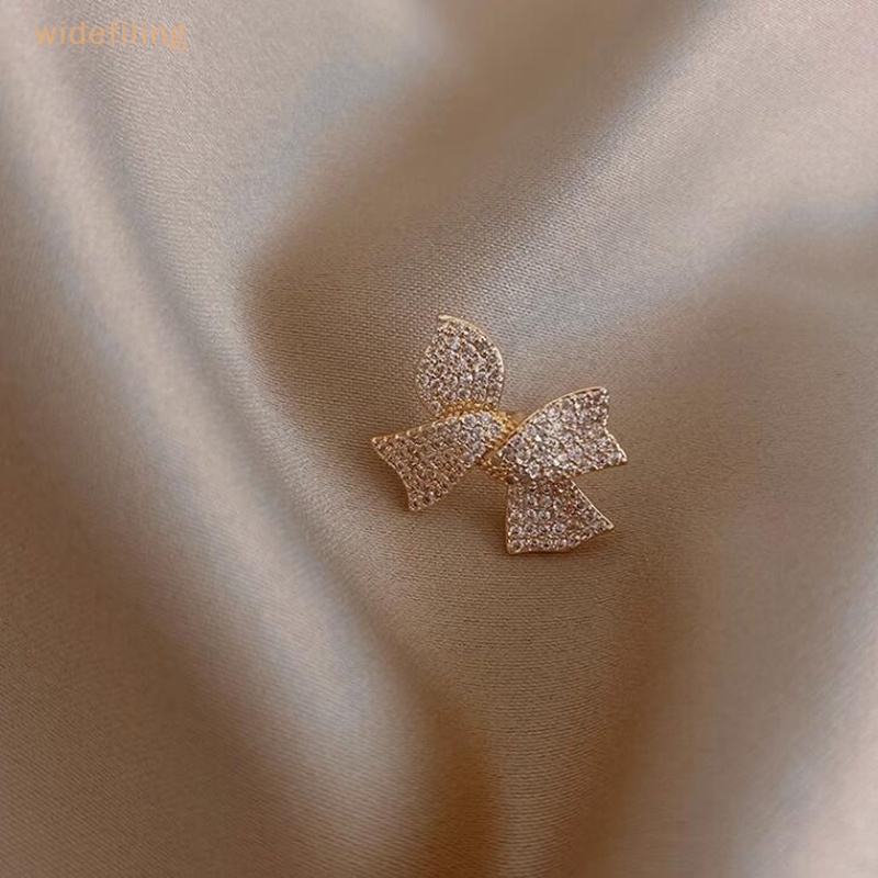 Trâm Cài Áo Hình Nơ Đính Đá Chống Ánh Sáng Đơn Giản Thời Trang Cho Nữ