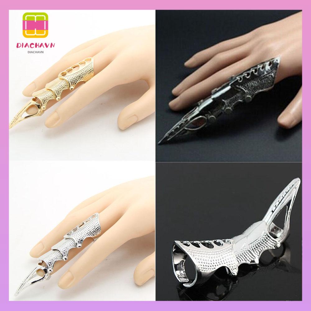 DIACHAVN Nhẫn Hình Móng Vuốt Bằng Kim Loại Phong Cách Rock Cho Nam Và Nữ