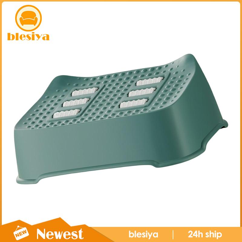 [Blesiya] Ghế Để Chân Có Con Lăn Mát Xa Chống Trượt Màu Trắng Để Bàn