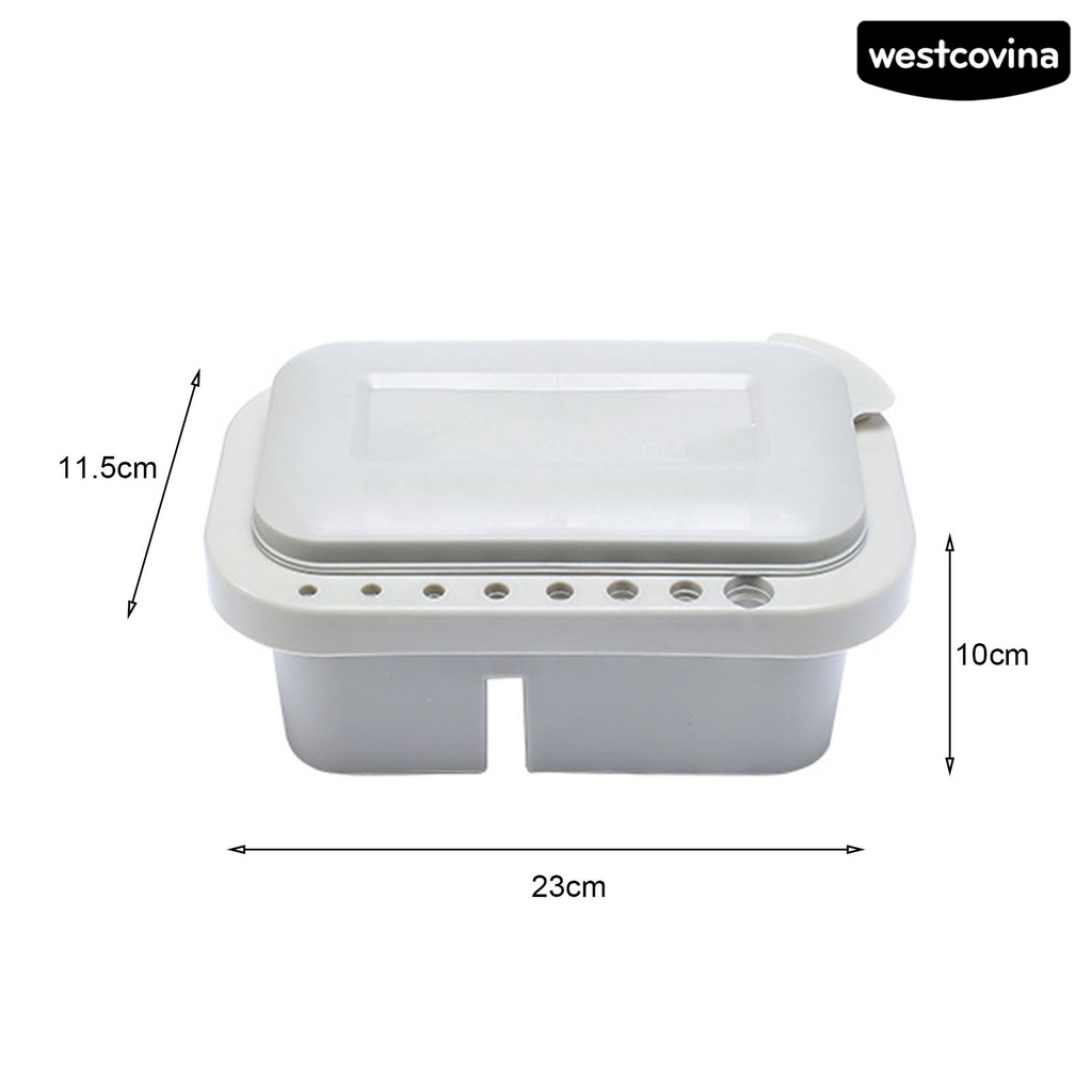 [WSTN] [WSTN]✎Set 3 Xô Đựng Bàn Chải Đánh Răng Có Nắp 2 Ngăn Chống Rò Rỉ