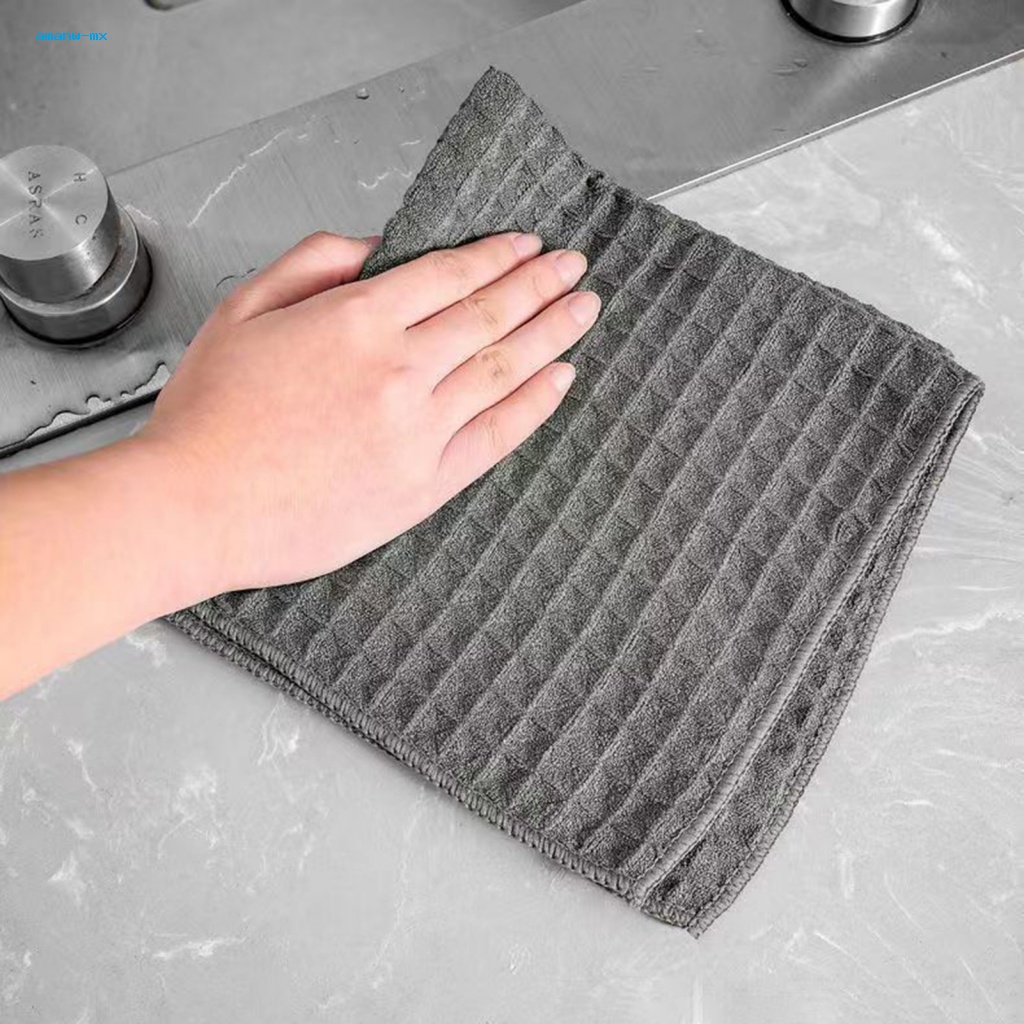 Bộ 10 Khăn Lau Bằng Sợi Microfiber Cao Cấp Siêu Thấm Hút Nhanh Khô Không Mùi Tiện Dụng Cho Nhà Bếp