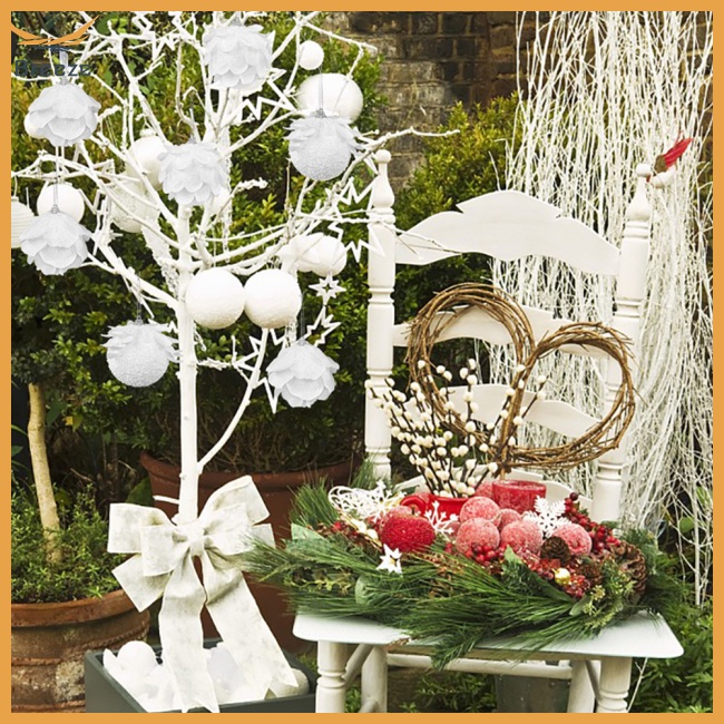 Set 3 Quả Bóng Xốp Chống Vỡ Trọng Lượng Nhẹ Trang Trí Cây Thông Giáng Sinh Năm Mới