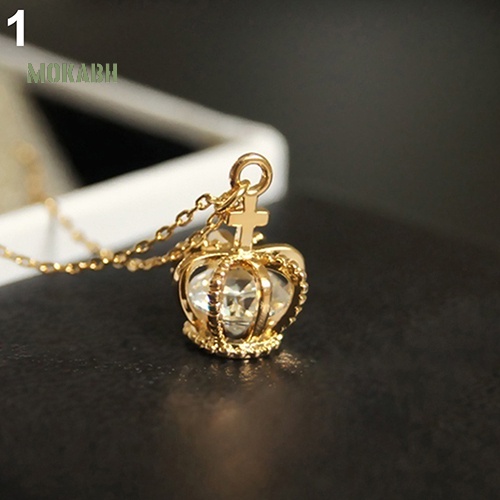 Vòng cổ Với Mặt Dây Hình Vương Miện Có Đính Đá