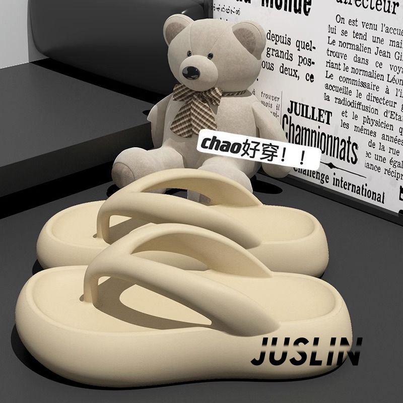 JUSLIN dép dép nữ sandal nữ dép bánh mì nữ dép bánh mì nữ 2023 NEW 062109