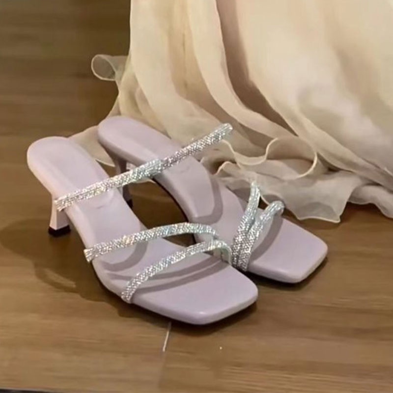 Xăng đan Cao Gót Đính Đá Thời Trang Dành Cho Nữ