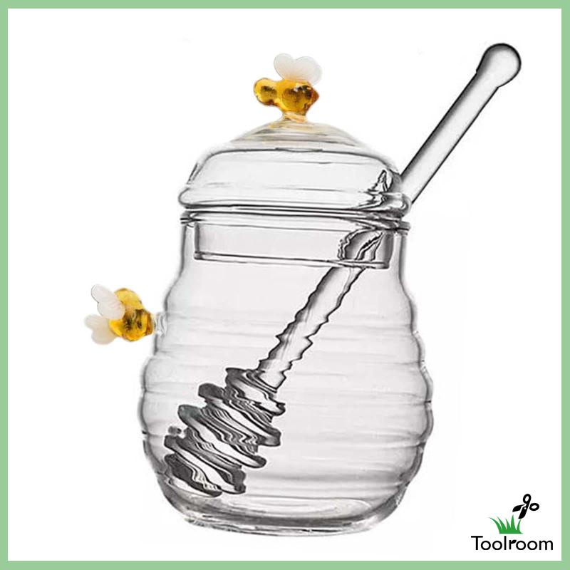 Bình Đựng Mật Ong Bằng Kính Trong Suốt Tiện Dụng Cho Gia Đình / Văn Phòng