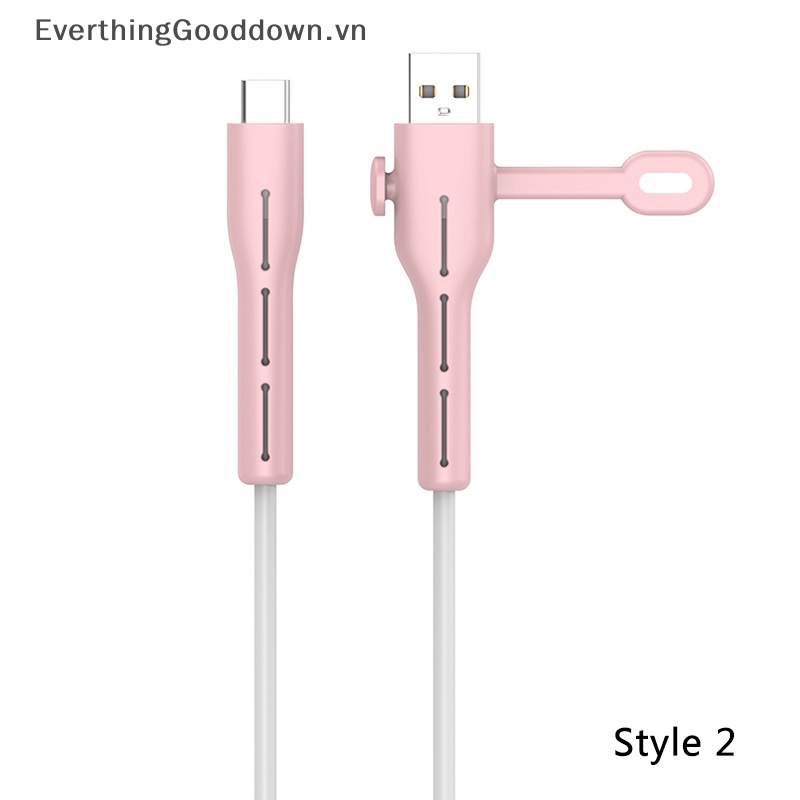 Vỏ Bọc Bảo Vệ Dây Cáp Sạc IPhone USB Bằng Silicon Mềm