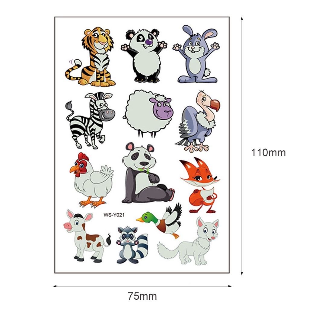 Set 12 Hình Xăm Dán Tạm Thời Phát Sáng Trong Tối Cho Trẻ Em