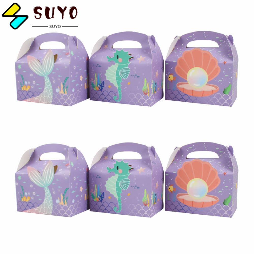 Bộ 6 Túi Đựng Bánh Quy Chủ Đề Thế Giới Dưới Nước Nhỏ Gọn Trang Trí Tiệc Tùng Cho Bé