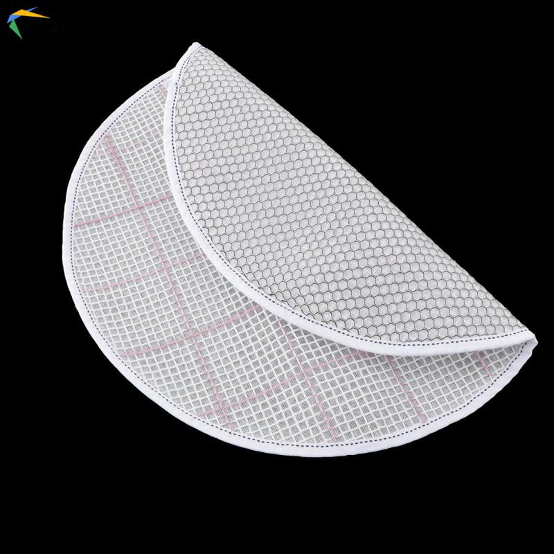 Lưới làm thảm CUTICATE hình tròn bằng vải bạt màu trắng 38cm / 15in