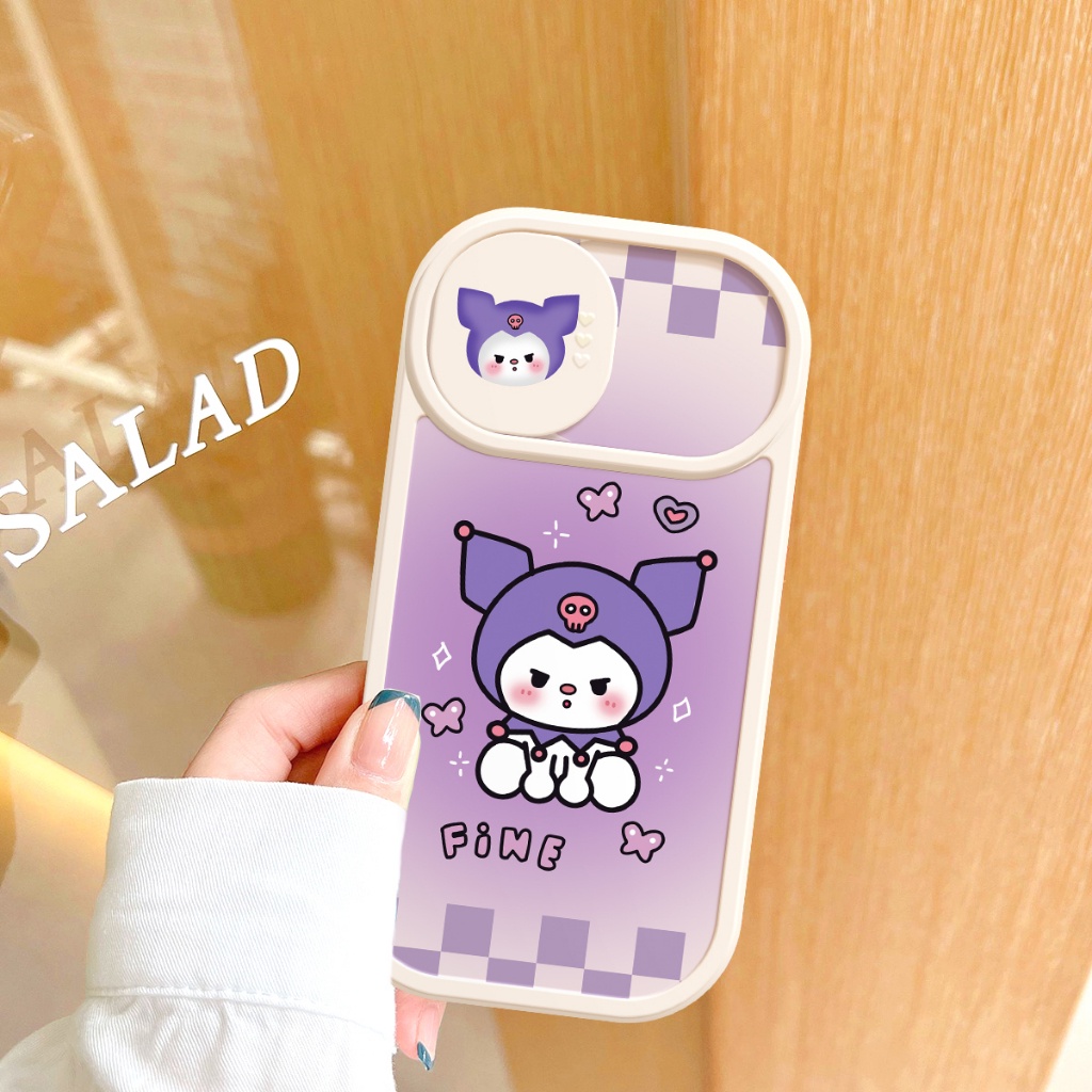 Ốp lưng iphone nắp trượt tròn Kuromi 6/6plus/6s/6splus/7/7plus/8/8plus/x/xs/11/12/13/14/pro/max/promax/plus