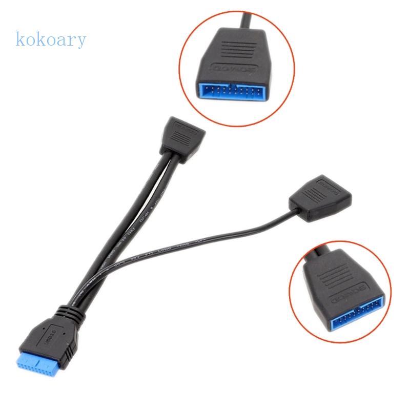 Dây Cáp Nối Dài Bo Mạch Chủ Máy Tính 200mm 19Pin USB 3 0 1 Tới 2