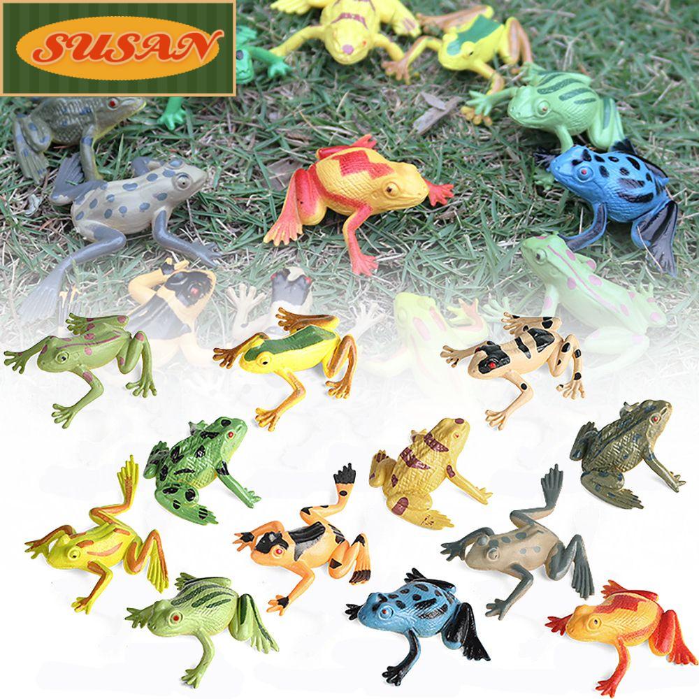 SUSANS Bộ 12 Mô Hình Chú Ếch Sống Động Dùng Trang Trí