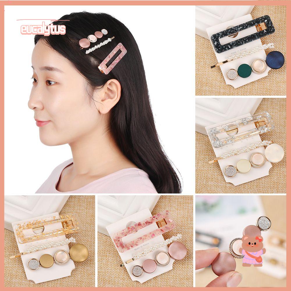 EUTUS Set 3 Món Đồ Thời Trang Cá Tính Bán Chạy Kẹp Tóc Hình Học