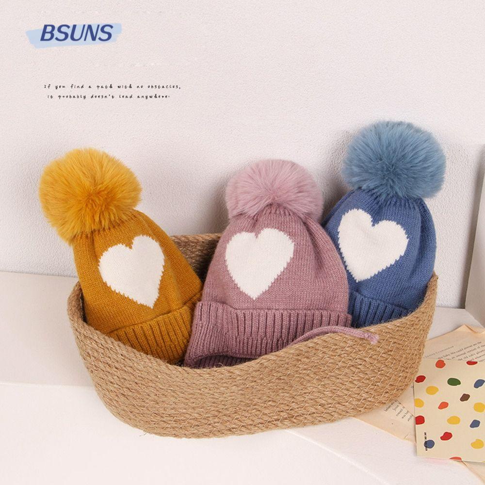 BSUNS Mũ Len Tai Thỏ Giữ Ấm Cho Bé Gái