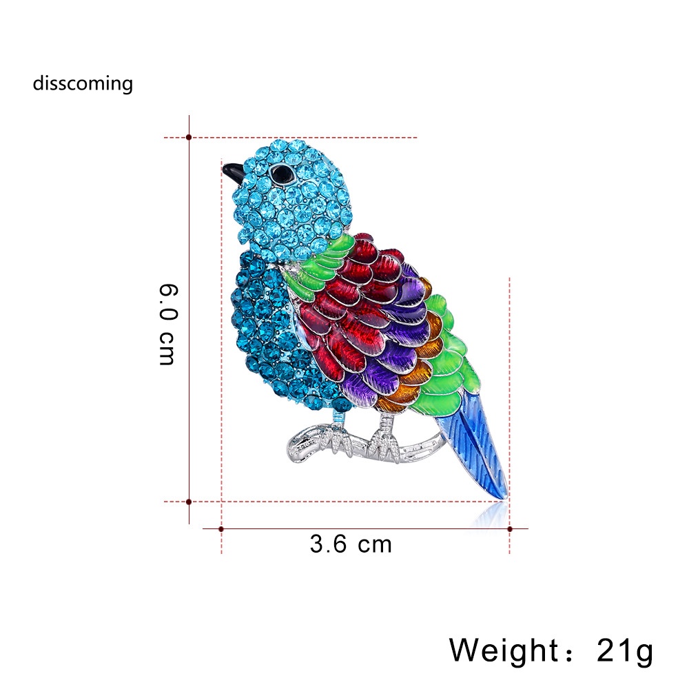 Áo Thun Tay Ngắn In Chữ SL| Trâm Cài Áo Hình Chú Chim Hoạt Hình Đính Đá Nhiều Màu Sắc