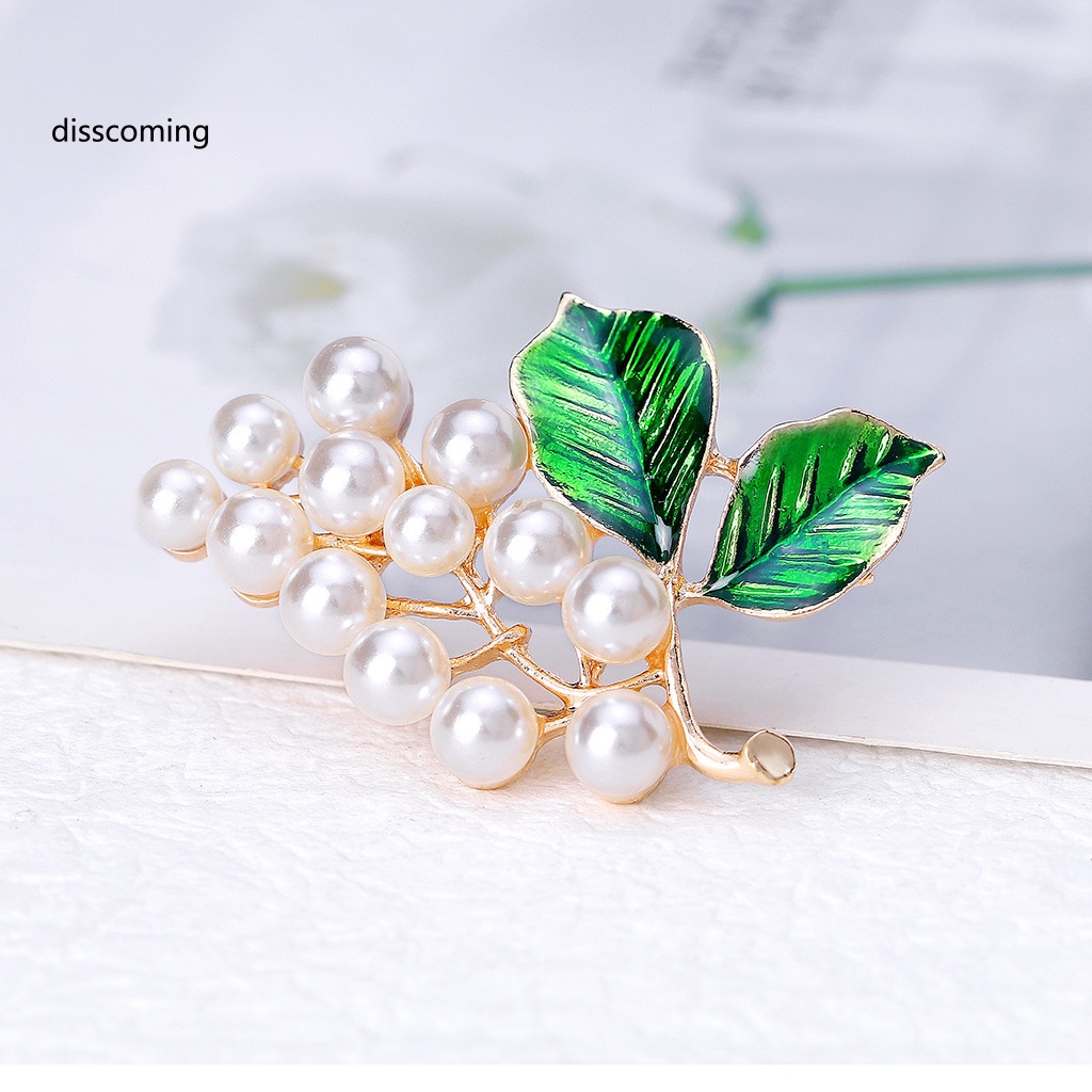 Đầm Nữ Kiểu Dáng Dễ Thương Xinh Xắn Hợp Thời Trang| Ghim Cài Áo Hình Chùm Nho Đính Ngọc Trai Nhân Tạo