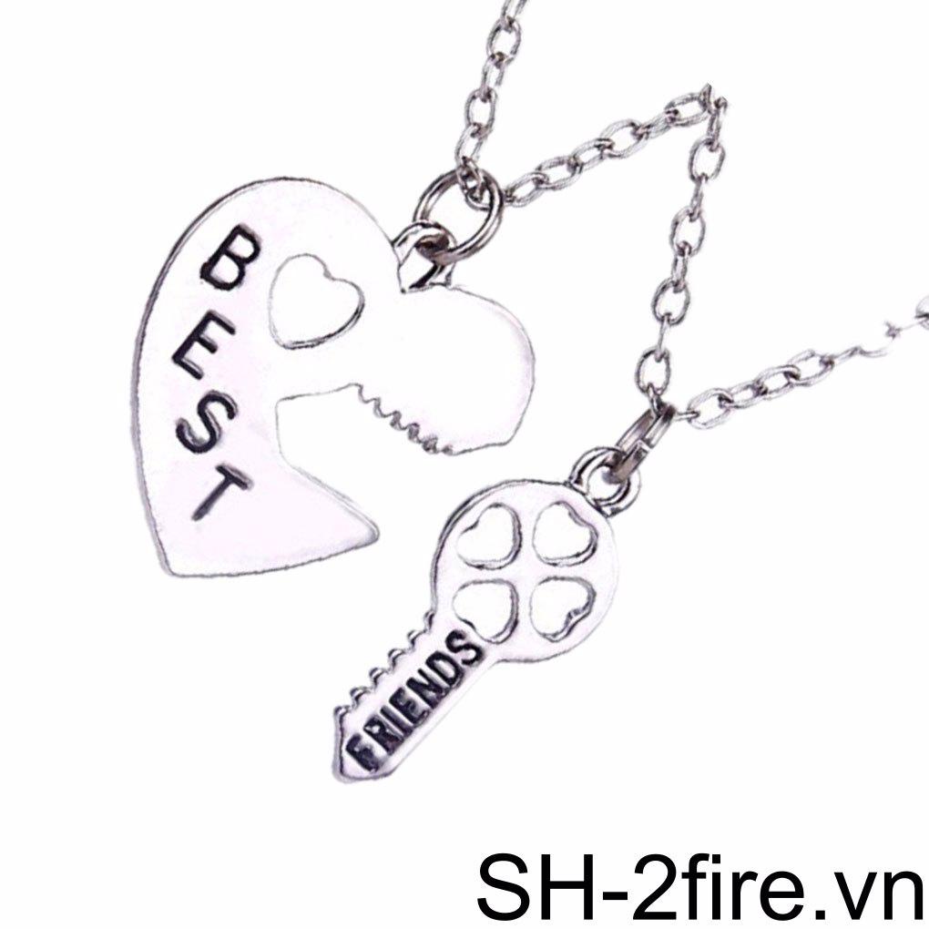 Set 2 Vòng cổ Mặt Trái Tim / Chìa Khóa Cho Cặp Đôi