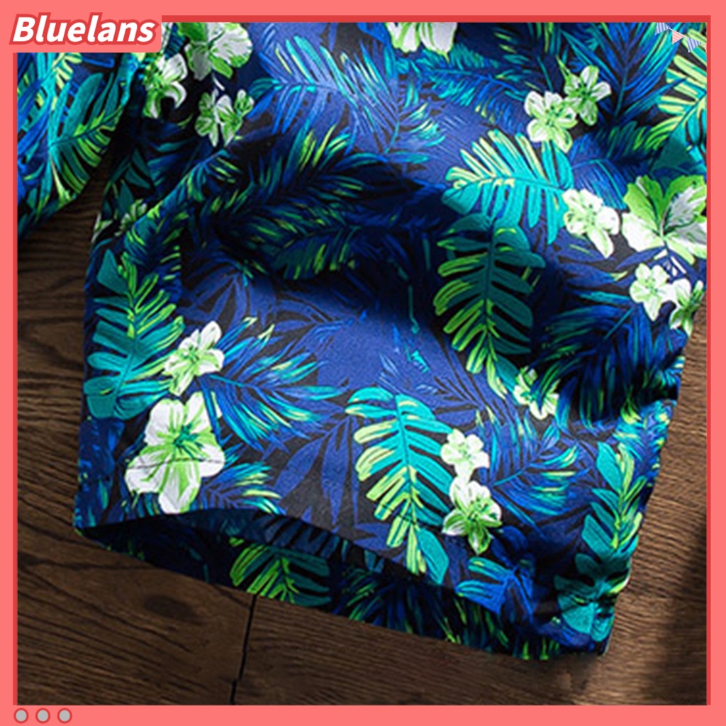 [BLS] Quần Đùi Đi Biển Dáng Rộng Eo Co Giãn In Hình Lông Vũ Nhiều Màu Sắc Mùa Hè