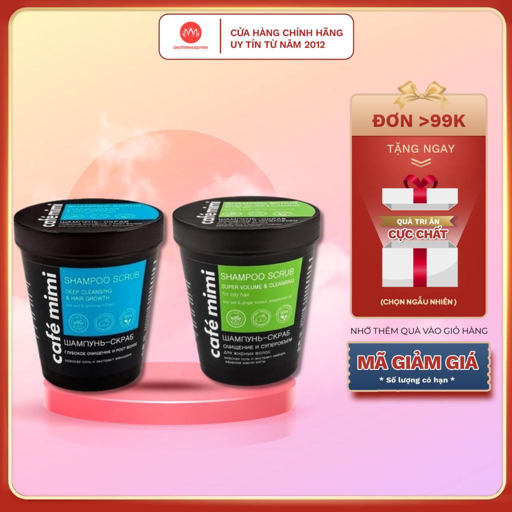 Tẩy Da Chết Da Đầu Cafe Mimi Shampoo Scrub 330g Sạch Gàu giảm ngứa | Phục Hồi Tóc Tóc Yếu Khô Xơ - Chính Hãng - Nga