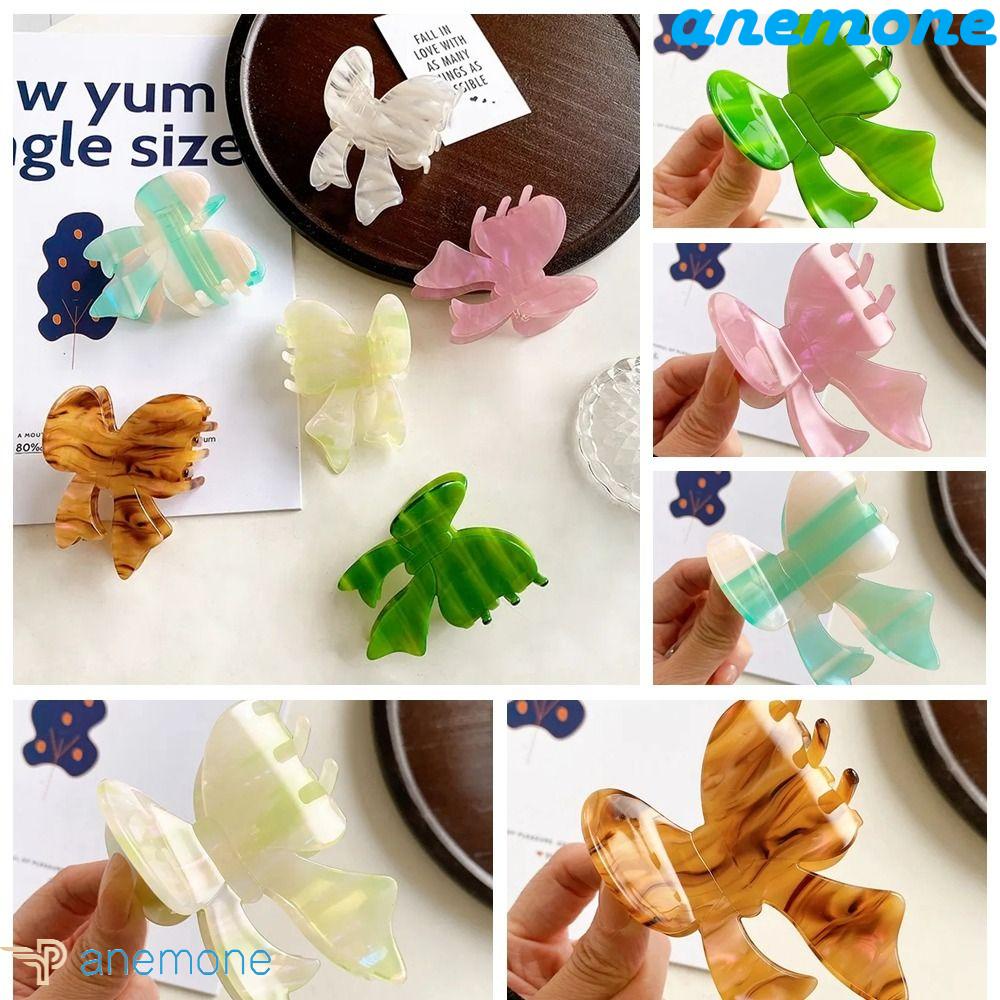 Kẹp Tóc Càng Cua Đính Nơ Họa Tiết Hình Học Sáng Tạo Cỡ Vừa Và Lớn