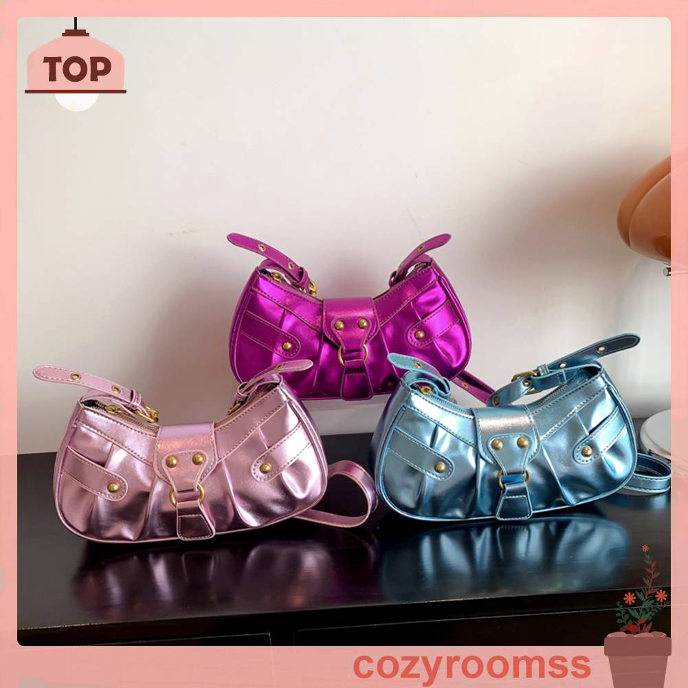 Túi Đeo Chéo Đính Đinh Tán Phong Cách Punk Y2K Thời Trang Cho Nữ