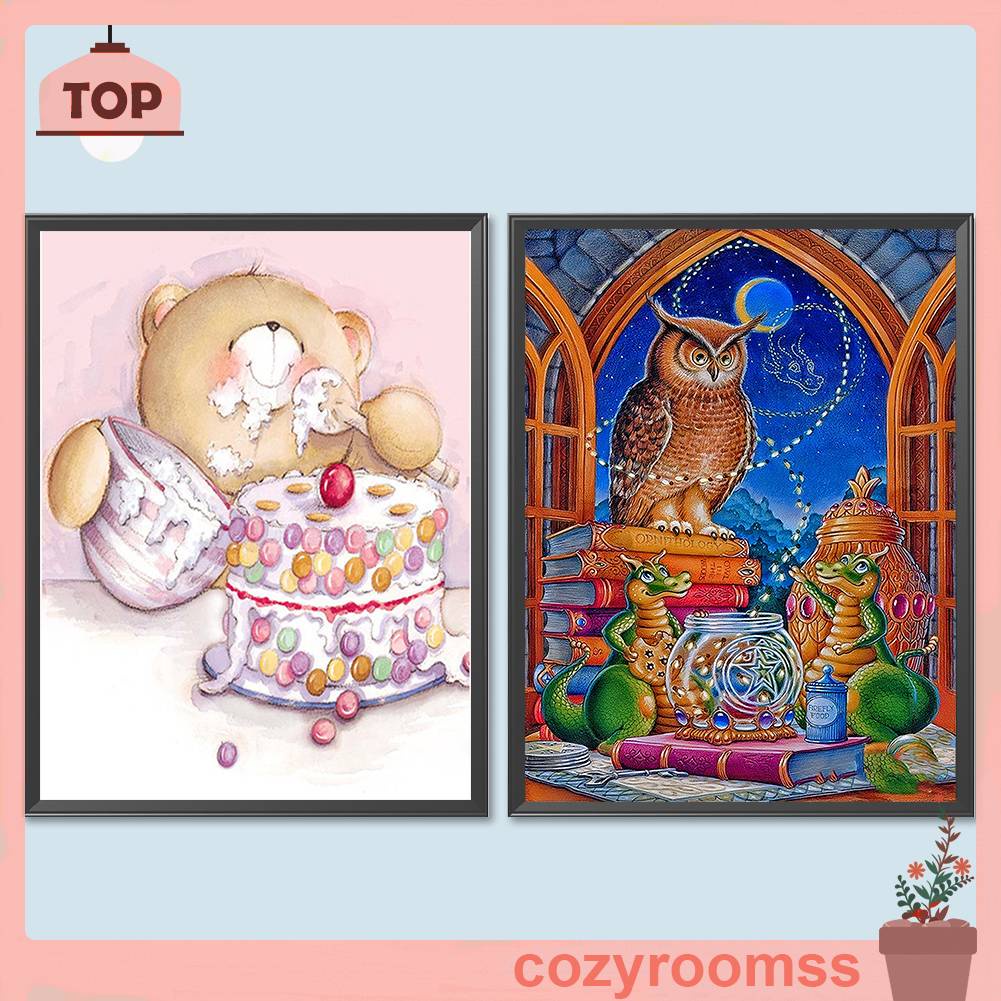 Tranh Đính Đá Kim Cương Toàn Bộ 5D DIY Hình Vẽ Động Vật