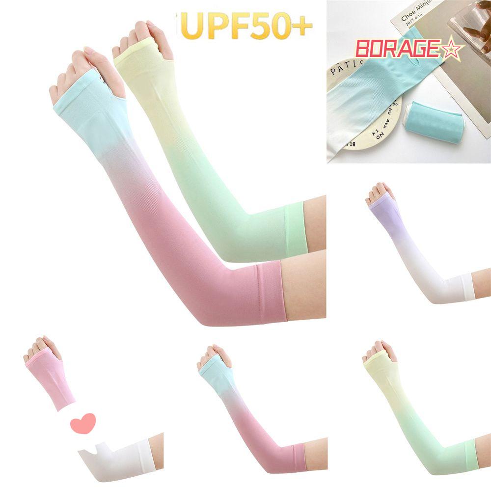 BORAG Găng Cánh Tay Co Giãn Chống Nắng Tia UV Màu Gradient Tiện Dụng Sự Bảo Vệ
