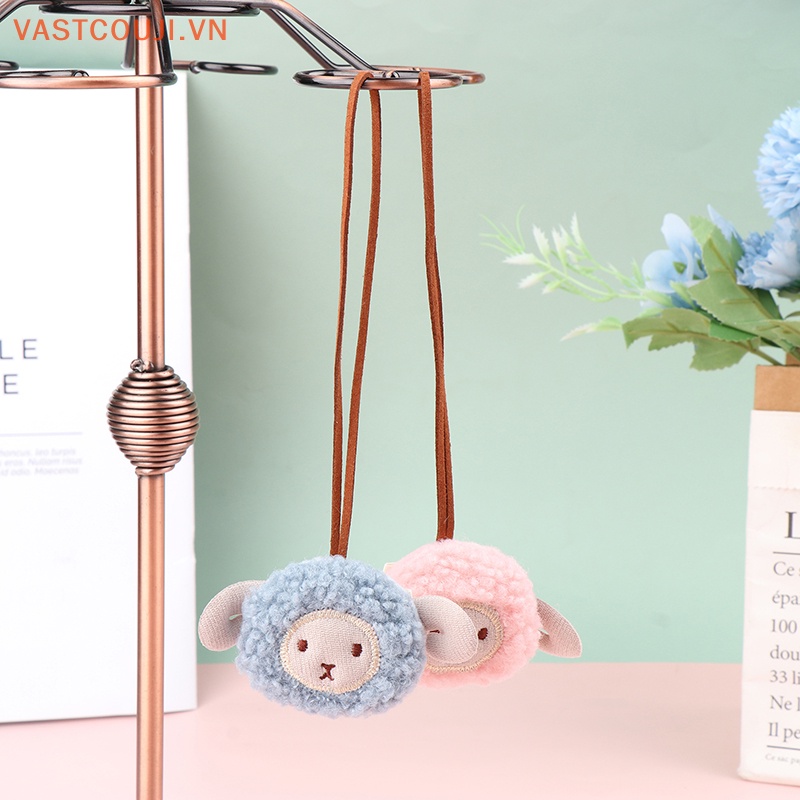 Móc Khóa Hình Cừu Nhồi Bông Dễ Thương Chống Mất Tích Hợp Thẻ Tên Túi Xách Cho Trẻ Mẫu Giáo