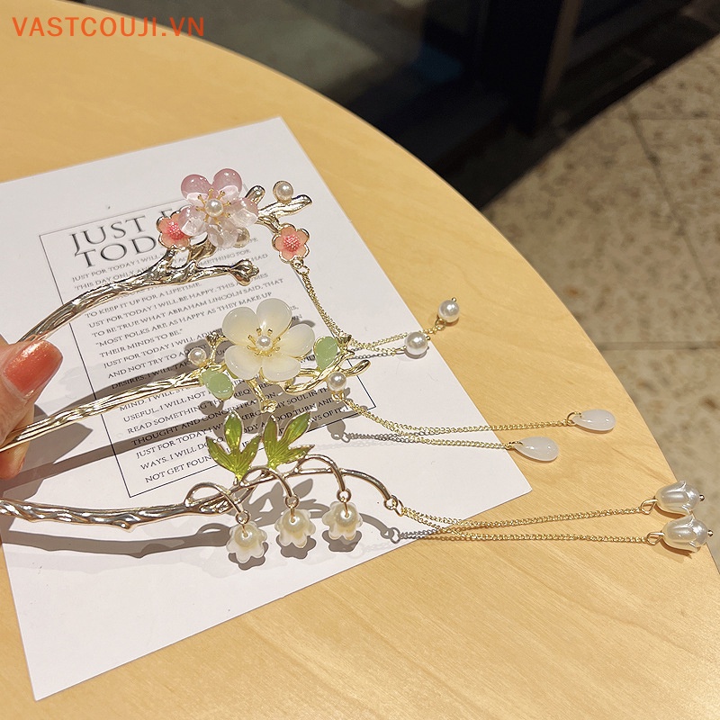 Trâm Cài Tóc Tua Rua Bằng Kim Loại Phong Cách Trung Hoa Cổ Điển Cho Nữ