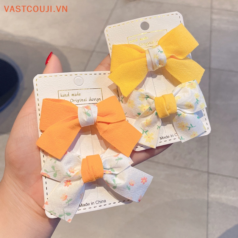 Set 2 Kẹp Tóc Nơ Xinh Xắn Cho Bé Gái