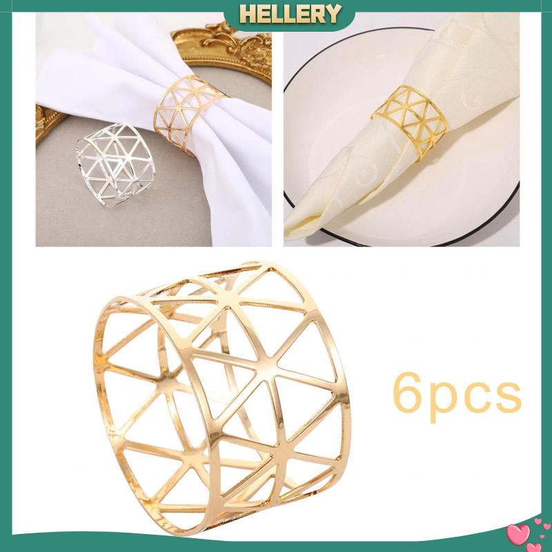 Bộ 6 Khóa Khăn Ăn Bằng Kim Loại Tiện Dụng Cho Gia Đình