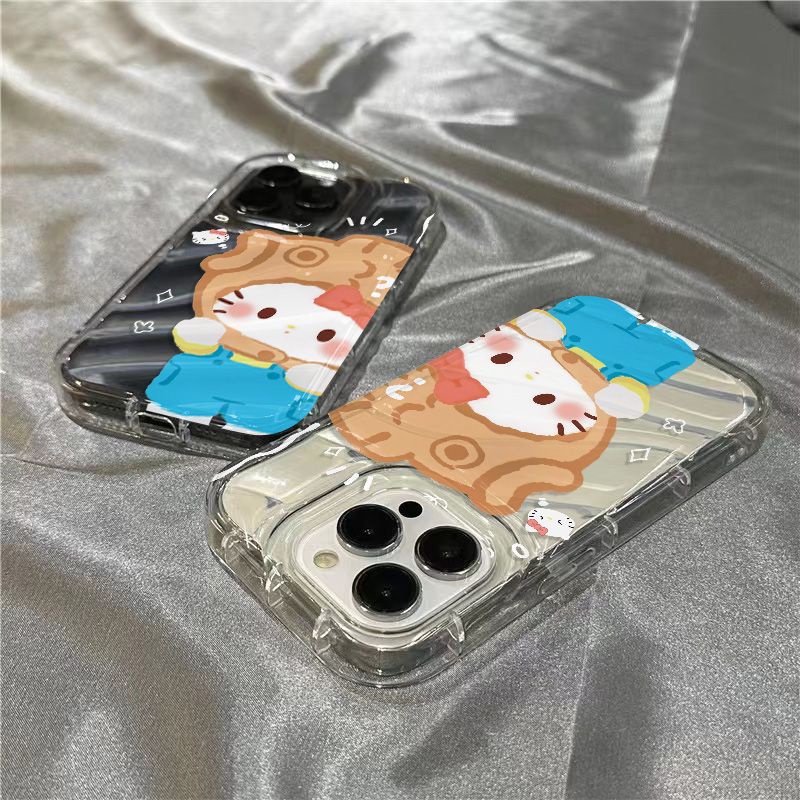Ốp Điện Thoại Dẻo Họa Tiết Hoạt Hình Kitty Dễ Thương Chống Sốc Cho iPhone12 14Promax 78Plus 1311