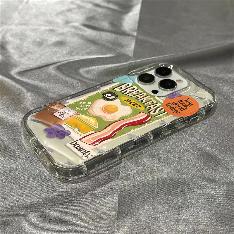 Ốp Điện Thoại Mềm Trong Suốt Họa Tiết Quả Trứng / Bông Hoa Nhỏ Xinh Cho Iphone 1312 7sins8plus xr 11iPhone14promax UM0L