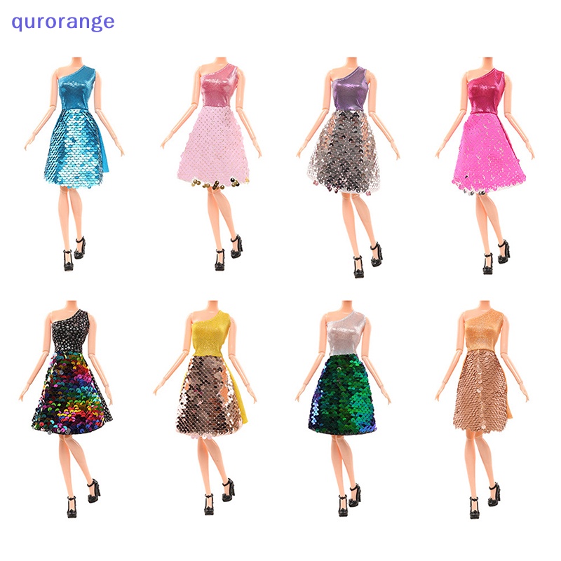 Qurorange Doll Sequin Dress Changing Dress Family Toy Dress Set Doll Clothes Fashion Set rorh