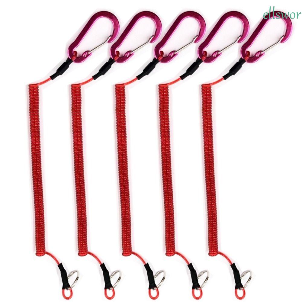 ELLSWORTH Dây Lò Xo Co Giãn Đa Năng Có Móc Kim Loại An Toàn Cho Câu Cá