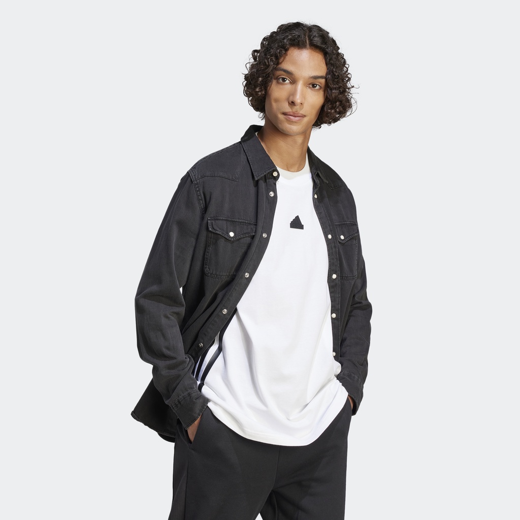 Adidas Phong cách sống Áo Thun 3 Sọc Future Icons Nam trắng IN1612