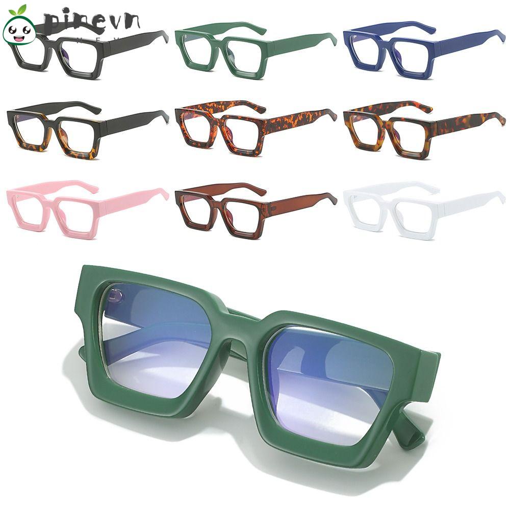 PINEVN Kính Đọc Sách Gọng Vuông Nhỏ Chống Ánh Sáng Xanh Phong Cách Vintage