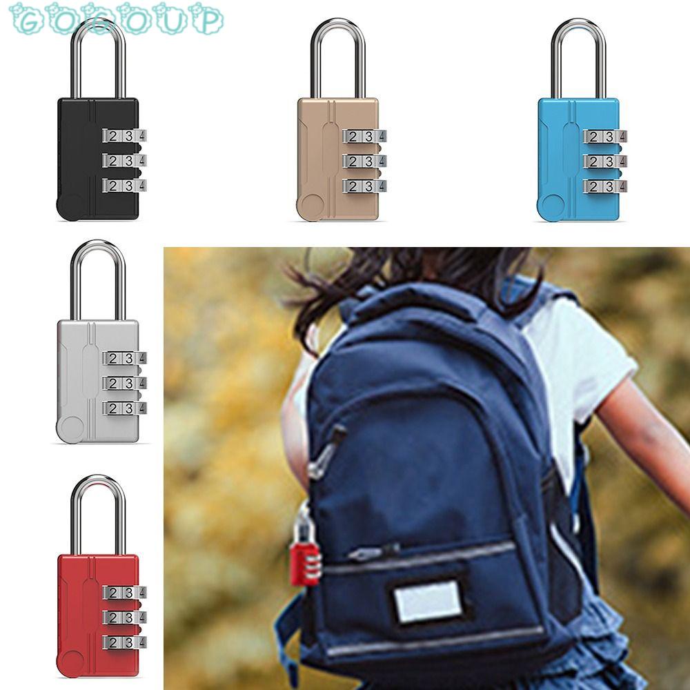 GOGOUP Ổ Khóa Mật Khẩu 3 Chữ Số Cho Ba Lô