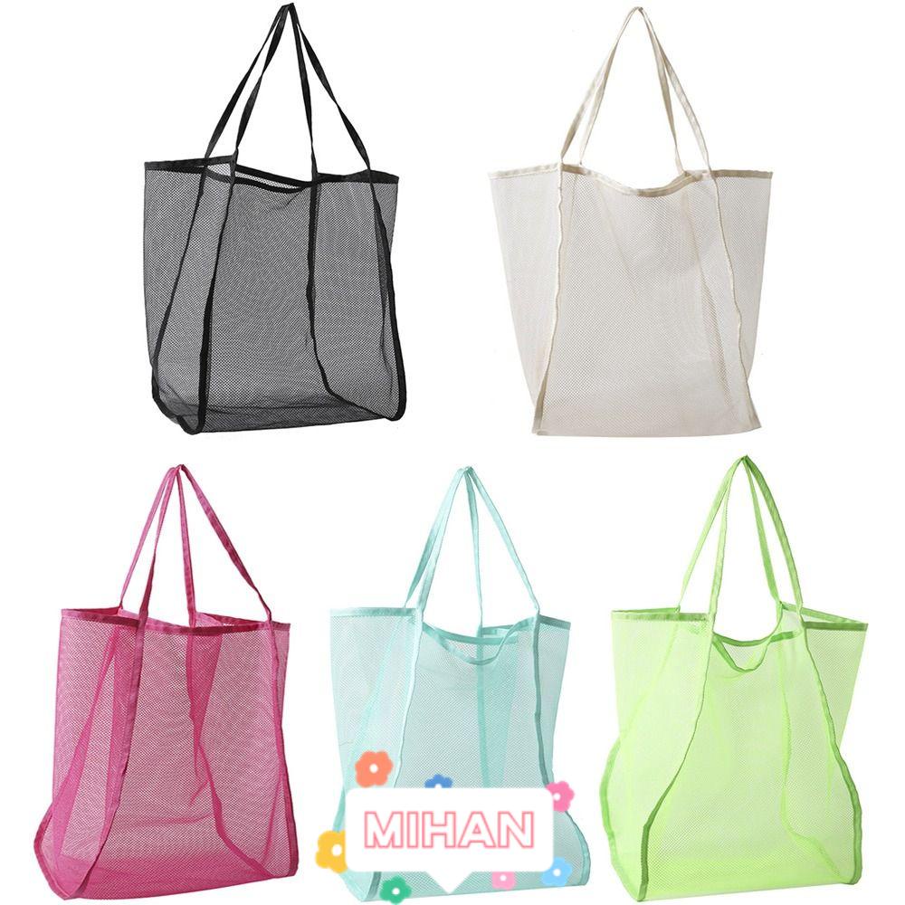 MIHAN1 Túi Lưới Đeo Vai Trong Suốt Có Thể Tái Sử Dụng