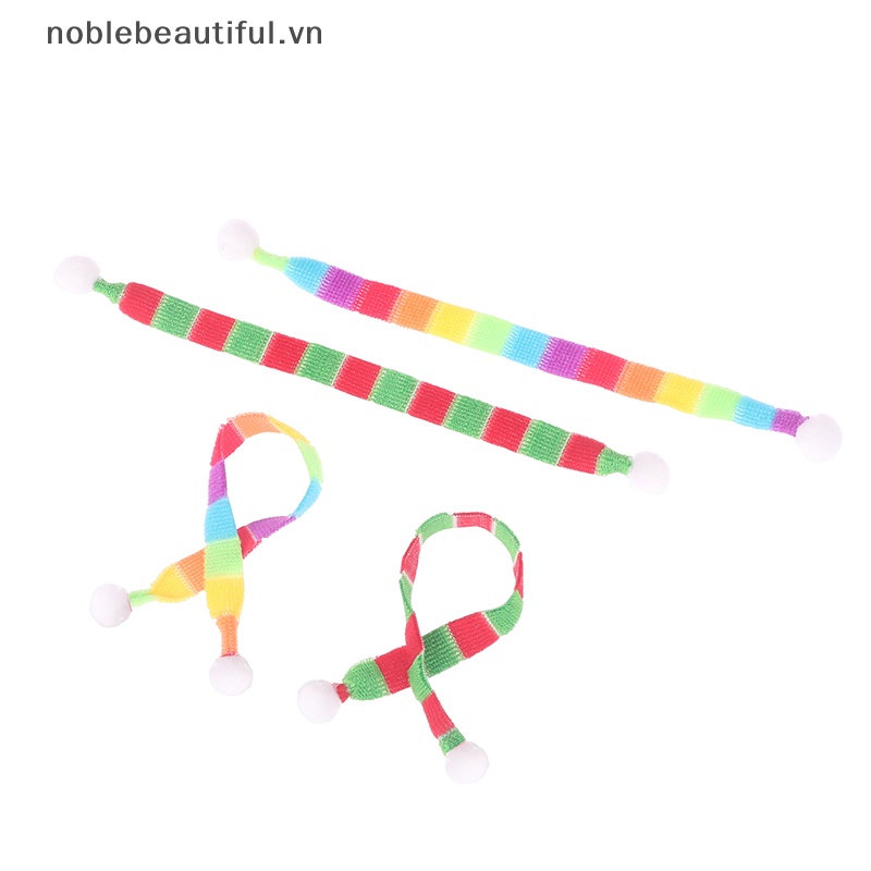 Set 2 Băng Đô Cài Tóc Dệt Kim Mini Trang Trí Nhà Búp Bê Phong Cách Giáng Sinh