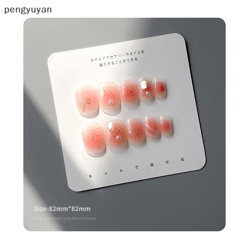 [pengyuyan] Set 10 Thẻ Trưng Bày Móng Tay Giả Dạng Nhấn [Mới]