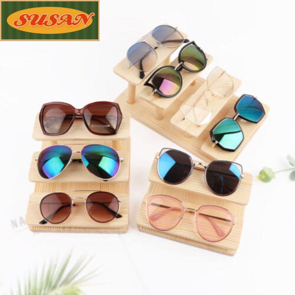 SUSANS Giá Đỡ Mắt Kính 2-4 Tầng Bằng Gỗ Tự Nhiên Để Bàn Trưng Bày