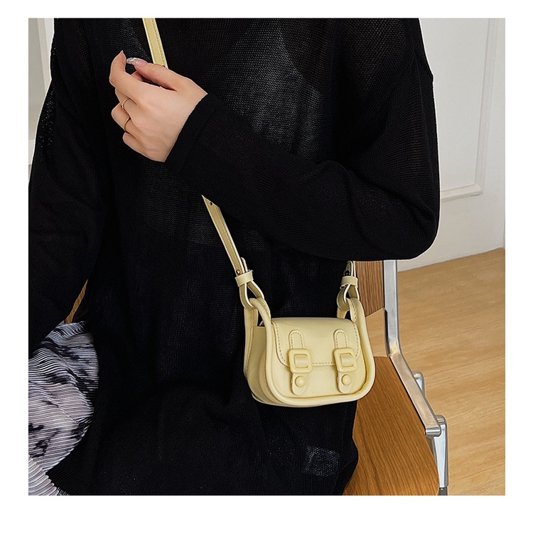 Túi Đeo Chéo Mini Bằng Da PU Phong Cách Hàn Quốc Thời Trang Cho Nữ