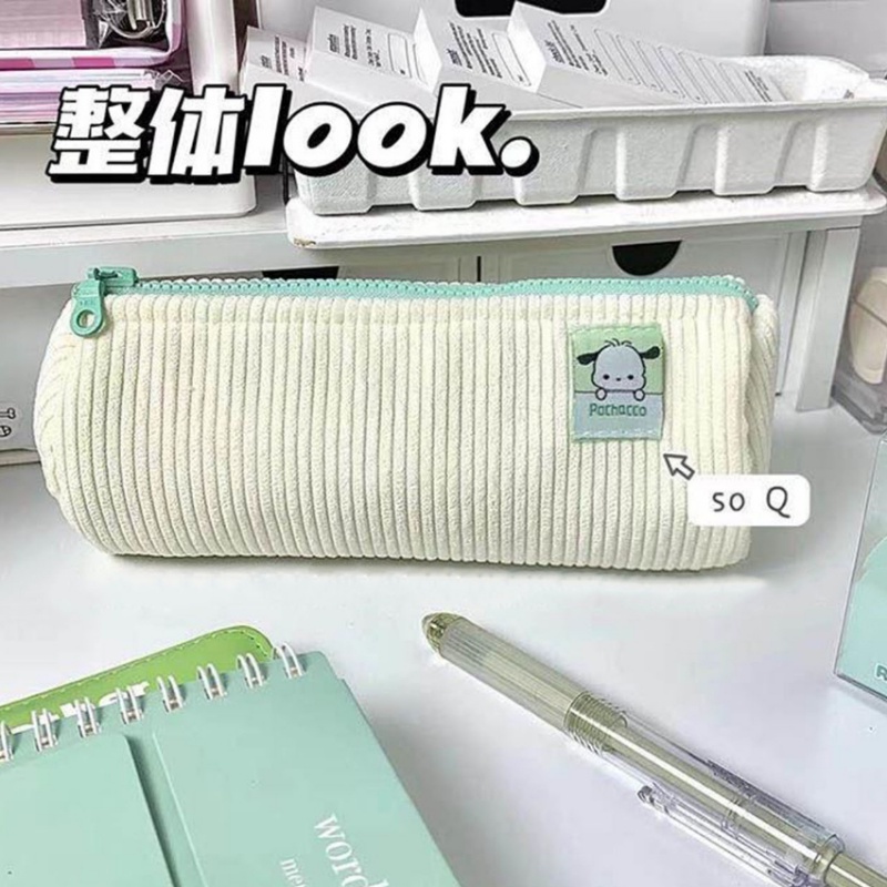 Bóp Viết Vải Nhung Kẻ In Hoạt Hình Dễ Thương Cho Học Sinh Túi Đựng Bút Chì / Mỹ Phẩm Bằng Vải Nhung Kẻ Sọc Họa Tiết Hoạt Hình Dễ Thương Sáng Tạo Phù Hợp Cho Học Sinh