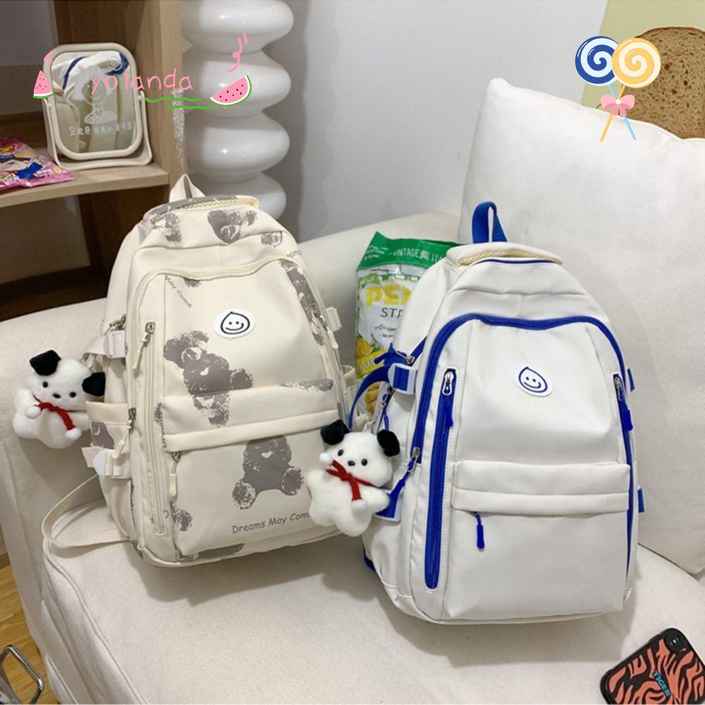 Ba Lô Dacron Sức Chứa Lớn Màu Trơn Siêu Nhẹ Tiện Dụng Mang Theo Du Lịch Cho Nữ